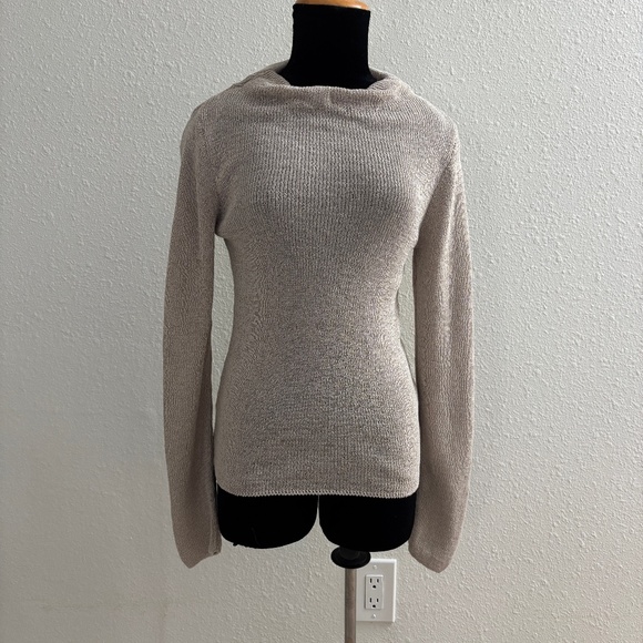 Zara Beige Textured Cowl Neck Sweater - Picture 1 of 7